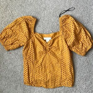 H&M yellow crop top